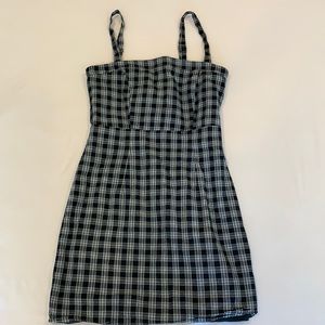 Forever 21 Navy Blue Plaid Dress S